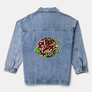 Ik houd turtally van je - Valentijnsdag Denim Jacket
