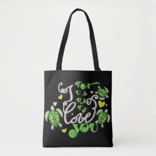 Ik houd turtally van je - Valentijnsdag Tote Bag