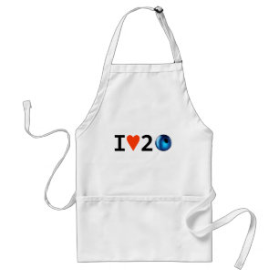 IK HOUD VAN 2 BEAD Apron Standaard Schort