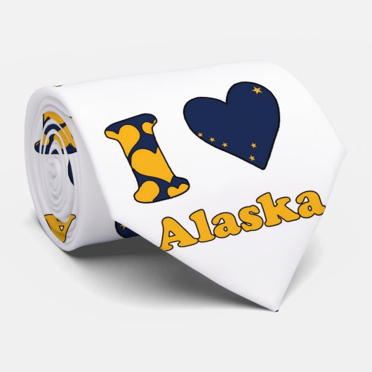 Ik houd van Alaska Stropdas (Opgerold)
