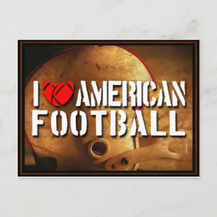 Ik houd van Amerikaans Football Briefkaart