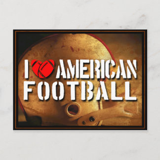 Ik houd van Amerikaans Football Briefkaart