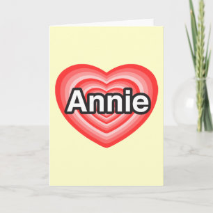 Ik houd van Annie. Ik houd van u Annie. Hart Kaart