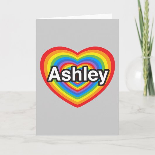 Ik houd van Ashley. Ik houd van u Ashley. Hart Kaart (Voorkant)