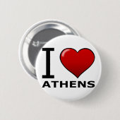 IK HOUD VAN ATHENEN, GA - GEORGIË RONDE BUTTON 5,7 CM (Voorkant /achterkant)