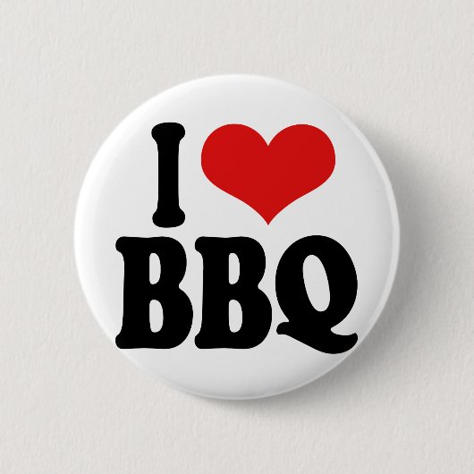 Ik houd van BBQ Ronde Button 5,7 Cm (Voorkant)