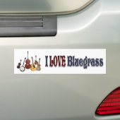 IK HOUD VAN BLUEGRASS-BUMPERSTICKER BUMPERSTICKER (Op auto)