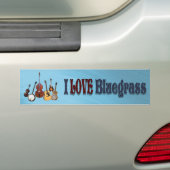 IK HOUD VAN BLUEGRASS-BUMPERSTICKER BUMPERSTICKER (Op auto)