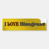 IK HOUD VAN BLUEGRASS-BUMPERSTICKER BUMPERSTICKER (Voorkant)