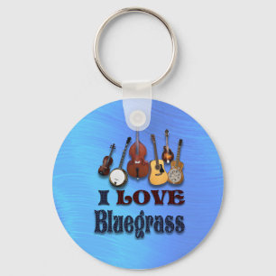 IK HOUD VAN BLUEGRASS-SLEUTELHANGER SLEUTELHANGER