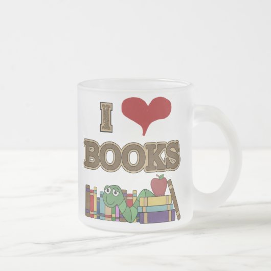 Ik houd van Boeken Matglas Koffiemok (Rechts)