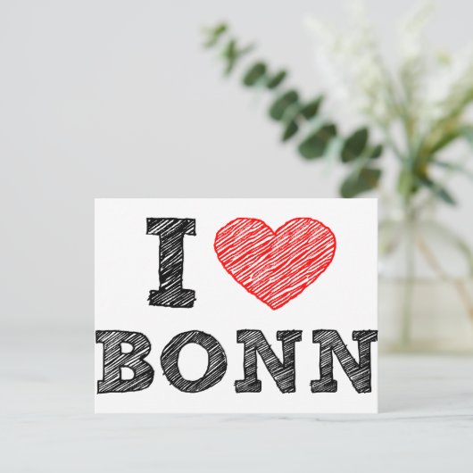 Ik houd van Bonn Briefkaart (Staand voorkant)