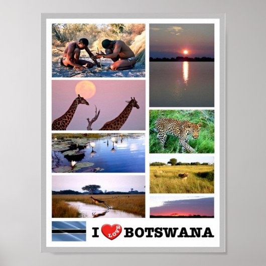 IK HOUD VAN Botswana - Poster (Voorkant)