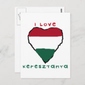 Ik houd van Briefkaart Keresztanya (Voorkant / Achterkant)