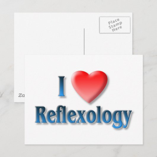 Ik houd van Briefkaart Reflexology (Voorkant / Achterkant)