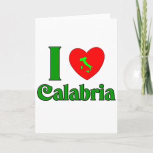 Ik houd van Calabrië Italië Feestdagen Kaart
