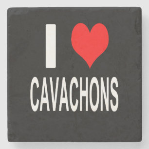 Ik houd van Cavachons Stenen Onderzetter
