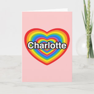 Ik houd van Charlotte. Ik houd van u Charlotte. Kaart