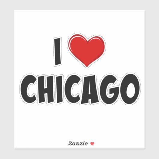 Ik houd van Chicago Sticker (Vel)