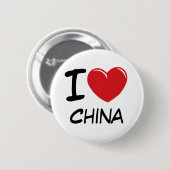 Ik houd van China Ronde Button 5,7 Cm (Voorkant /achterkant)