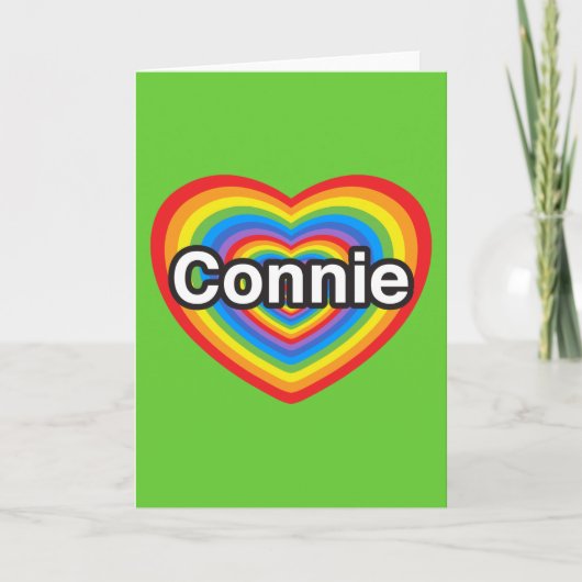 Ik houd van Connie. Ik houd van u Connie. Hart Kaart (Voorkant)