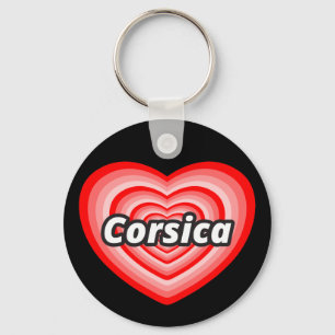 Ik houd van Corsica Sleutelhanger