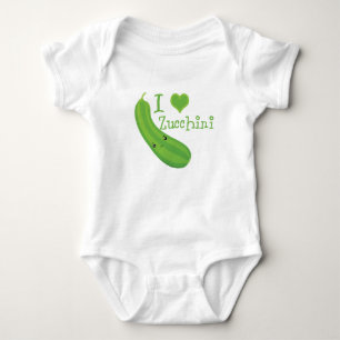 Ik houd van Courgette Glimlachend Courgette Kawaii Romper