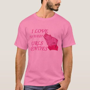 Ik HOUD van de DAMESSLIPJES van MEISJES te draag T-shirt