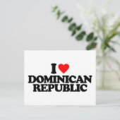 IK HOUD VAN DE DOMINICAANSE REPUBLIEK BRIEFKAART (Staand voorkant)