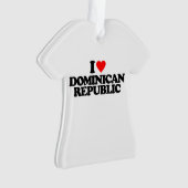 IK HOUD VAN DE DOMINICAANSE REPUBLIEK ORNAMENT (voorkant)