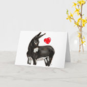 Ik houd van de Ingetogen Ezel van Ezels Kaart (Gele Bloem)