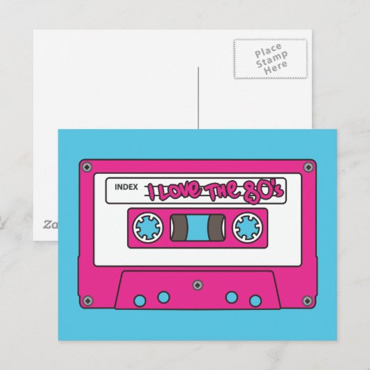 Ik houd van de jaren '80 briefkaart (Voorkant / Achterkant)