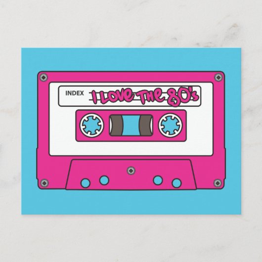 Ik houd van de jaren '80 briefkaart (Voorkant)