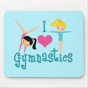 Ik houd van de Leuke Turner van de Gymnastiek Muismat
