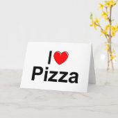 Ik houd van de Pizza (van het Hart) Kaart (Gele Bloem)