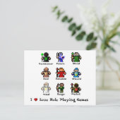 Ik houd van de SpeelSpelen van de Rol Briefkaart (Staand voorkant)