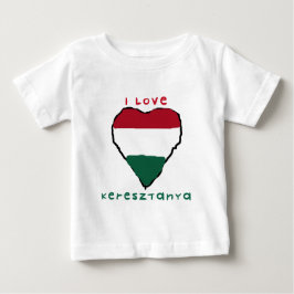 Ik houd van de T-shirt van het Baby Keresztanya