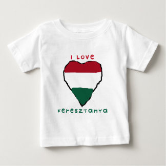 Ik houd van de T-shirt van het Baby Keresztanya