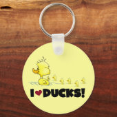 Ik houd van de T-shirts en de Giften van Eenden Sleutelhanger (Voorkant)