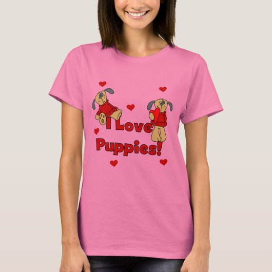 Ik houd van de T-shirts en de Giften van het Puppy (Voorkant)