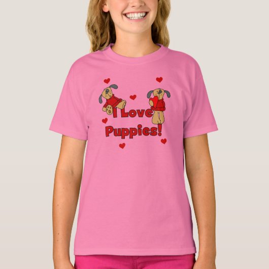 Ik houd van de T-shirts en de Giften van het Puppy (Voorkant)