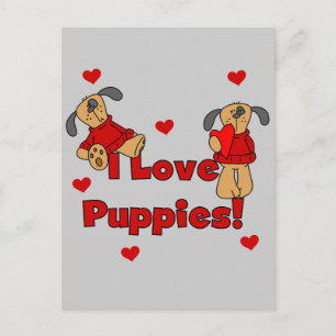 Ik houd van de T-shirts en de Giften van het Puppy Briefkaart