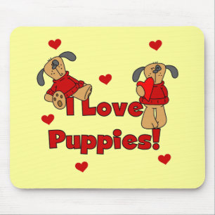 Ik houd van de T-shirts en de Giften van het Puppy Muismat
