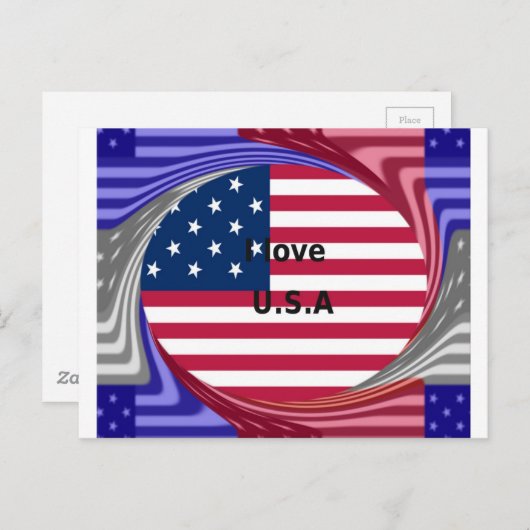 IK HOUD VAN DE VS BRIEFKAART (Voorkant / Achterkant)