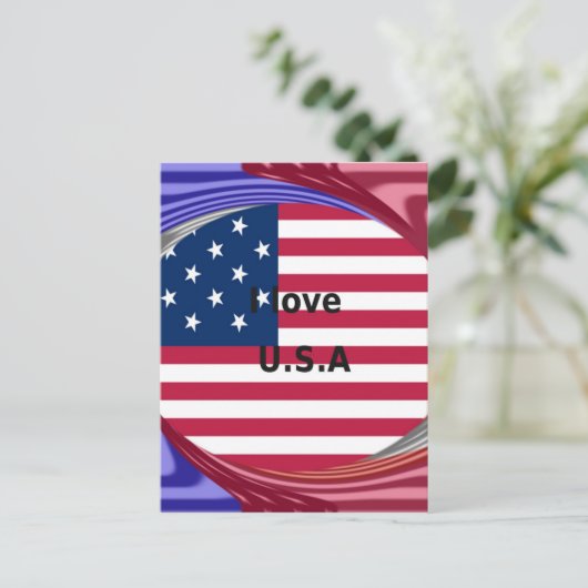 IK HOUD VAN DE VS BRIEFKAART (Staand voorkant)