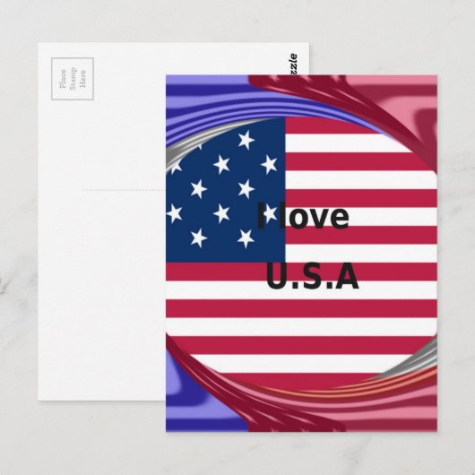 IK HOUD VAN DE VS BRIEFKAART (Voorkant / Achterkant)