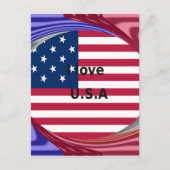 IK HOUD VAN DE VS BRIEFKAART (Voorkant)