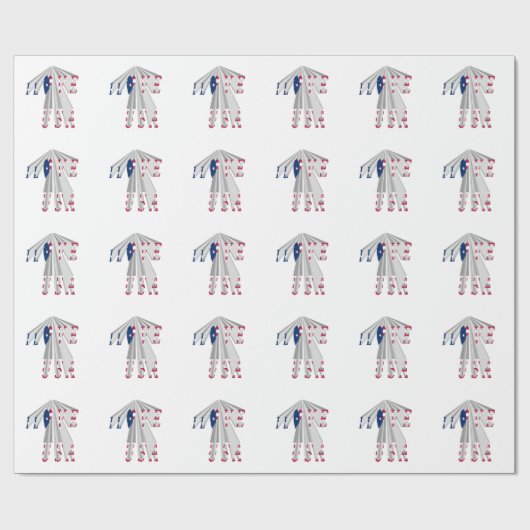 IK HOUD VAN DE VS CADEAUPAPIER (Vlak)