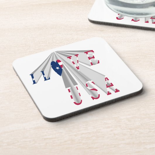 IK HOUD VAN DE VS DRANKJES ONDERZETTER (Linkerzijde)