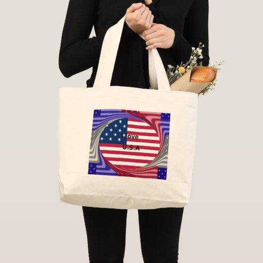 IK HOUD VAN DE VS GROTE TOTE BAG (Voorkant (product))